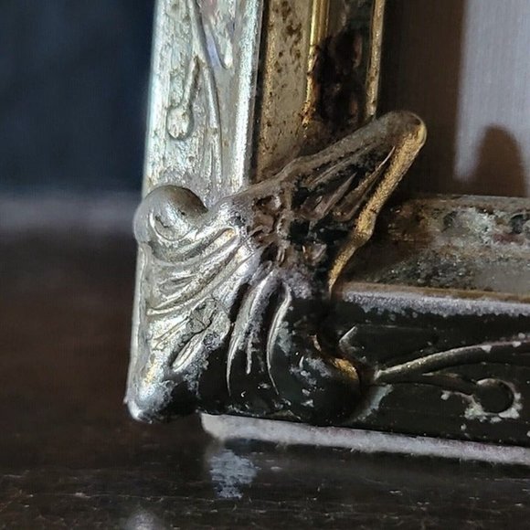 Vintage Metal Picture Frame with Antique Photo of Couple - Mollie and Elmer Reed - Picture 6 of 7